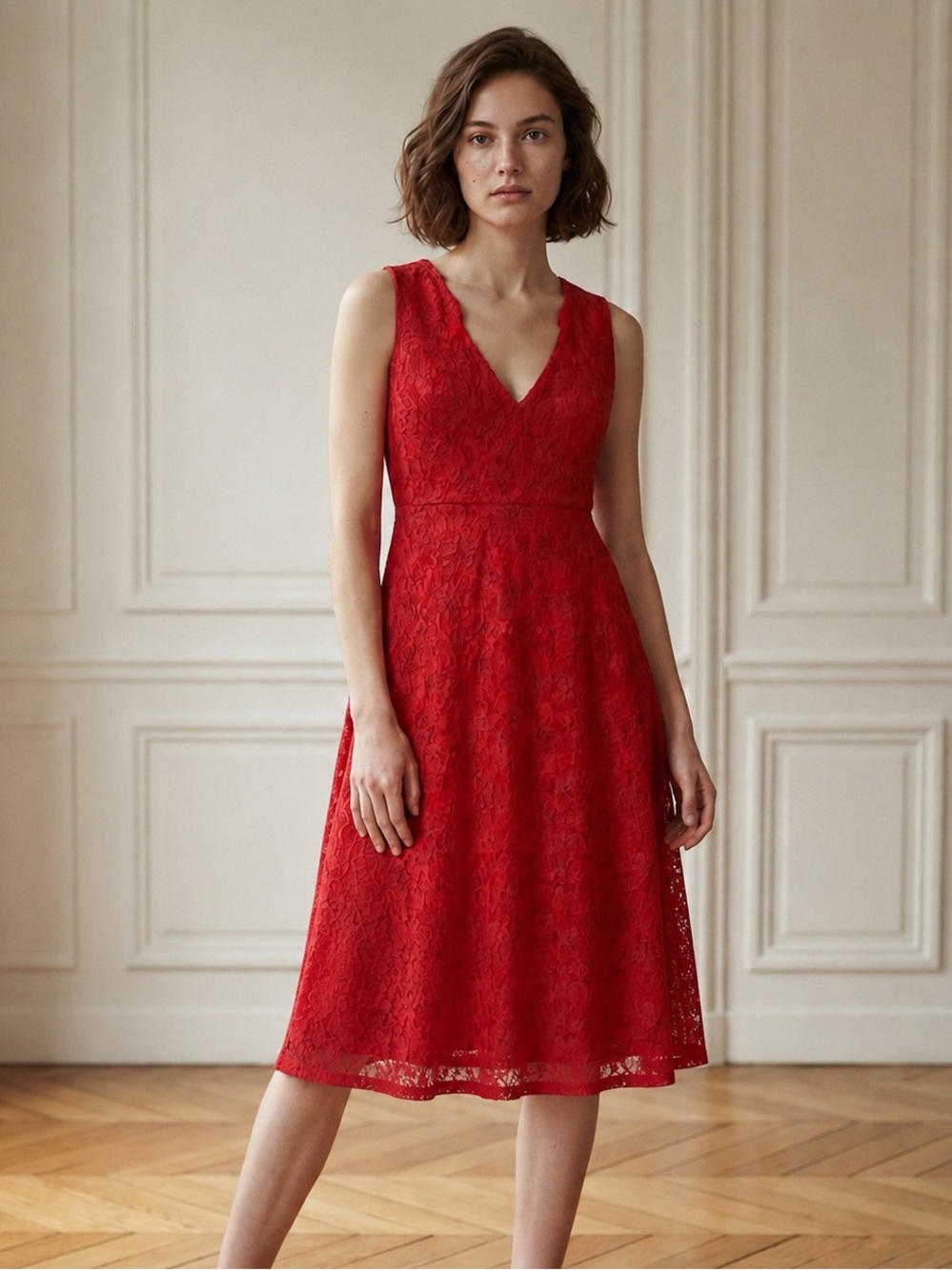 Bisou Bisou Red Lace Formal Dress Women’s